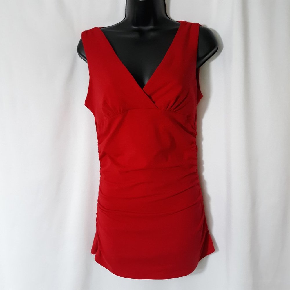 Bisou Bisou Deep V Cross Over Top